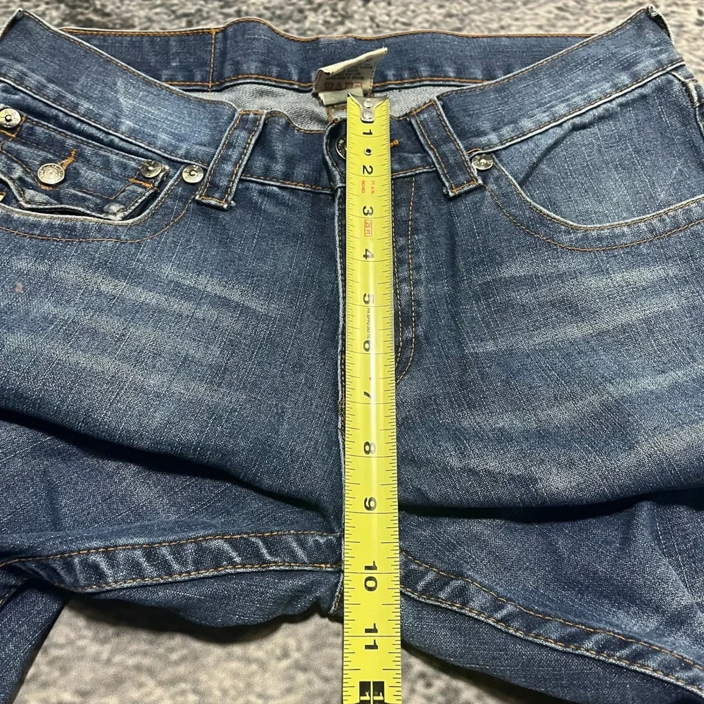 True Religion Billy Jeans‎ Mens 32x34 Blue Studded Relaxed Bootcut Vintage Y2K